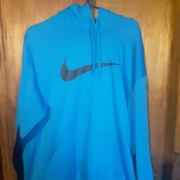 Nike Other - NIKE BLUE HOODIE BIG LOGO XL